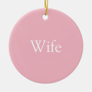 Die beste Ehefrau der Welt - Girly Pink Keramik Ornament