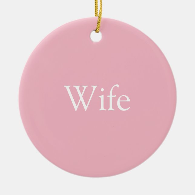 Die beste Ehefrau der Welt - Girly Pink Keramik Ornament (Vorne)