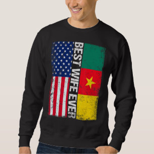 Die beste Ehefrau je Muttertagsflagge in Kamerun Sweatshirt