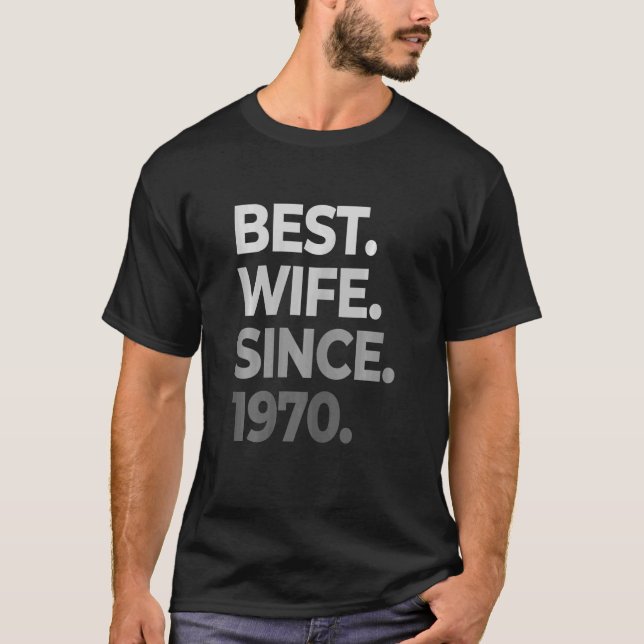 Die beste Ehefrau seit 1970 52. T-Shirt (Vorderseite)