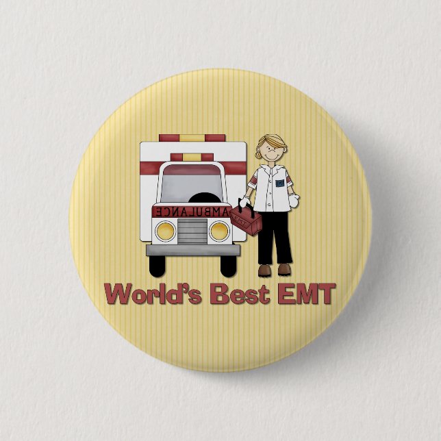 Die beste EMT-Frau der Welt Button (Vorderseite)