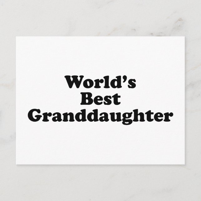 Die beste Enkelin der Welt Postkarte (Vorderseite)