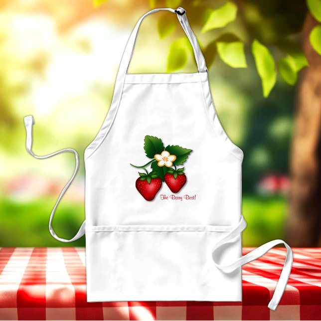 Die beste Erdbeere  Schürze (Add a touch of flavor to your kitchen with our sweet strawberry apron!)