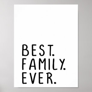Die beste Familie der Welt zitiert Typografie Poster