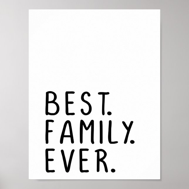 Die beste Familie der Welt zitiert Typografie Poster (Vorne)