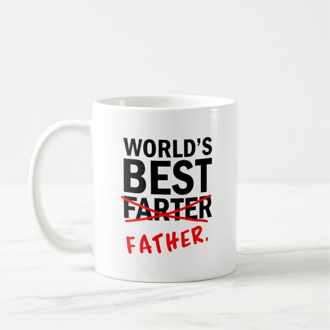 Die beste Farter der Welt | Funny Zitat Schwarz/Ro Kaffeetasse (Links)