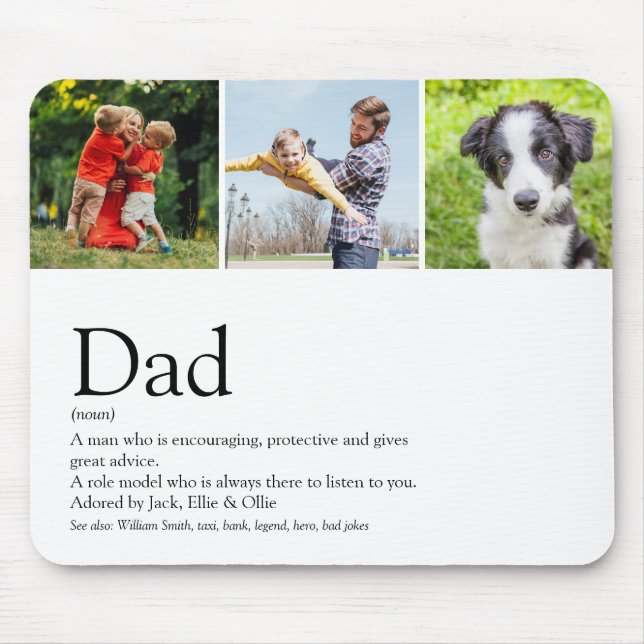 Die beste Foto Collage der Welt für je Vater Mousepad (Vorne)
