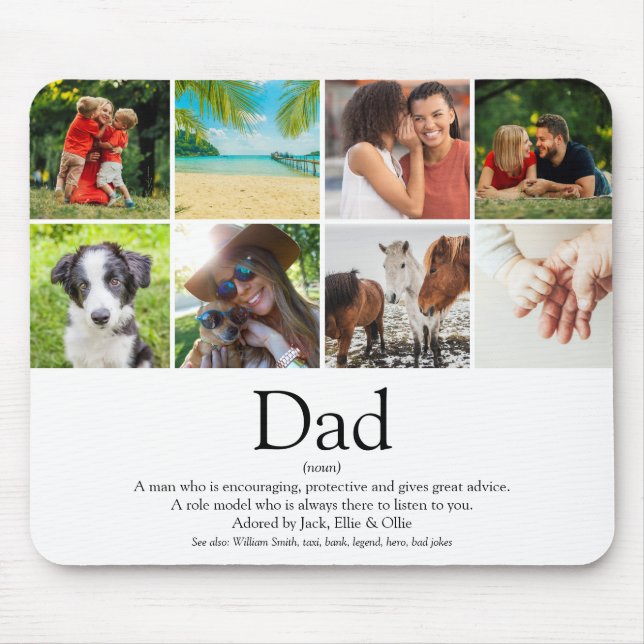 Die beste Foto Collage der Welt für je Vater Mousepad (Vorne)