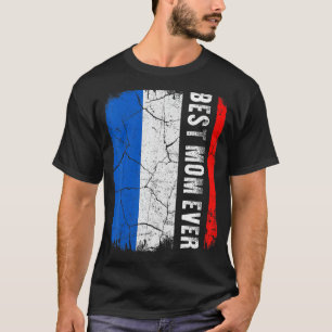 Die beste französische Mama je Frankreich Flaggenf T-Shirt