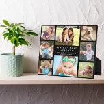 Die beste Grandma-Collage der Welt Schwarz Fotoplatte<br><div class="desc">Geben Sie der weltbesten Oma eine elegante, kundenspezifische Collage-Plakette mit mehreren Fotos, die sie jahrelang schätzen und genießen wird. Man kann mit acht Fotos Enkel, Kindern, anderen Familienmitgliedern, Haustieren usw. personalisieren, den Ausdruck "Bestes Oma der Welt" personalisieren, und ob sie "Oma", "Nana", "Oma" usw. genannt wird, und ihre Enkelkinder mit...</div>