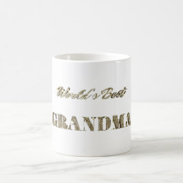 Die beste Grandma-Glitzern-Typografie der Welt Tasse