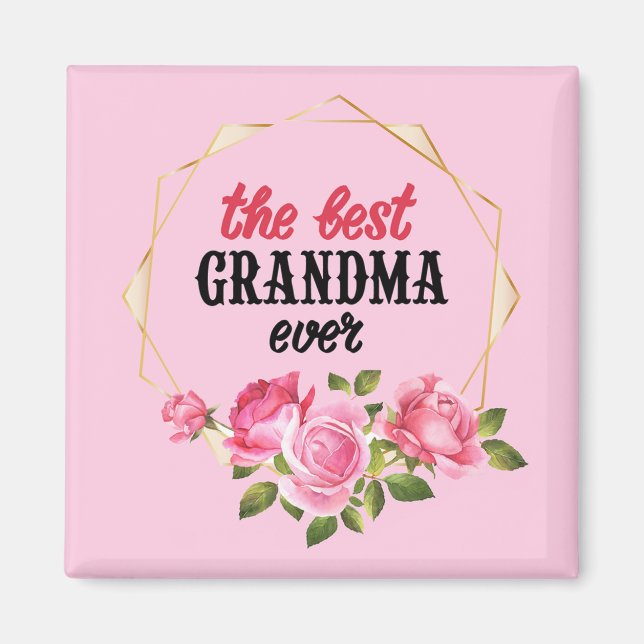 Die beste Grandna je Magnet (Vorne)