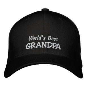 Die beste GRANDPA-Add kurze Nachricht der Welt! Bestickte Baseballkappe