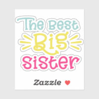 Die beste große Schwester-bunte Beschriftung