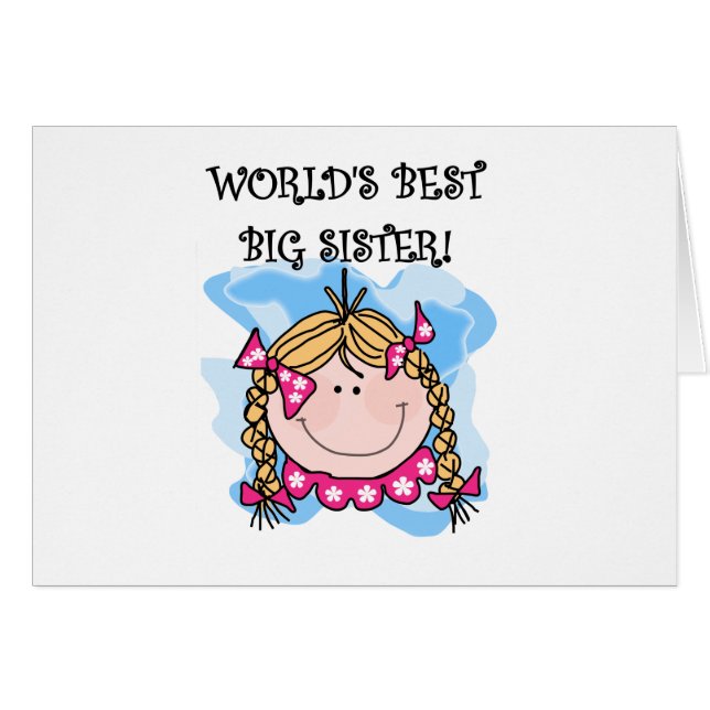Die beste große Schwester der blonde Mädchen-Welt (Vorderseite (Horizontal))