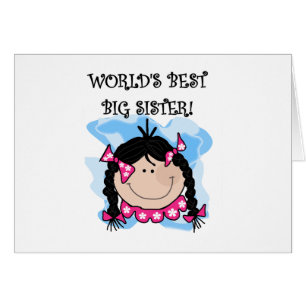 Die beste große Schwester der schwarze behaarte