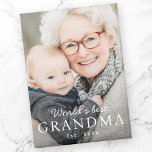 Die beste Großmutter der Welt im Foto des vergange Magnet<br><div class="desc">Vertikaler Kühlschrankmagnet mit Ihrem individuellen Foto und dem Text "Weltbeste Oma" mit individuellem Jahr oder anderem Text unten.</div>
