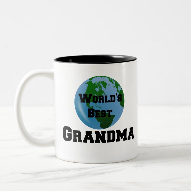 Die beste Großmutter der Welt Zweifarbige Tasse (Links)