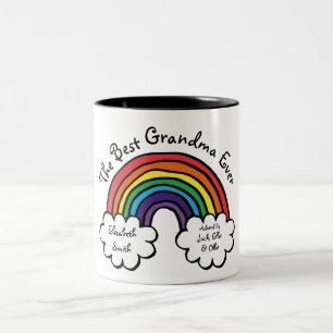 Die beste Großmutter Granny je Regenbogen Zweifarbige Tasse