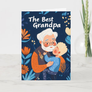 Die beste Großvaterfamilie Niedlich Feiertagskarte