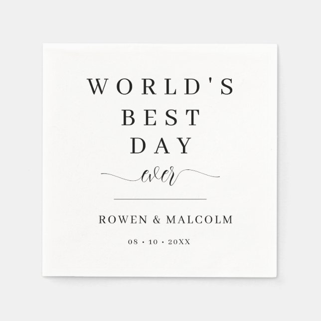 Die beste Hochzeit der Welt Serviette (Vorderseite)