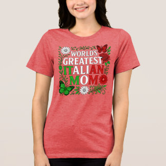 Die Beste italienische Mama der Welt Tri-Blend Shirt