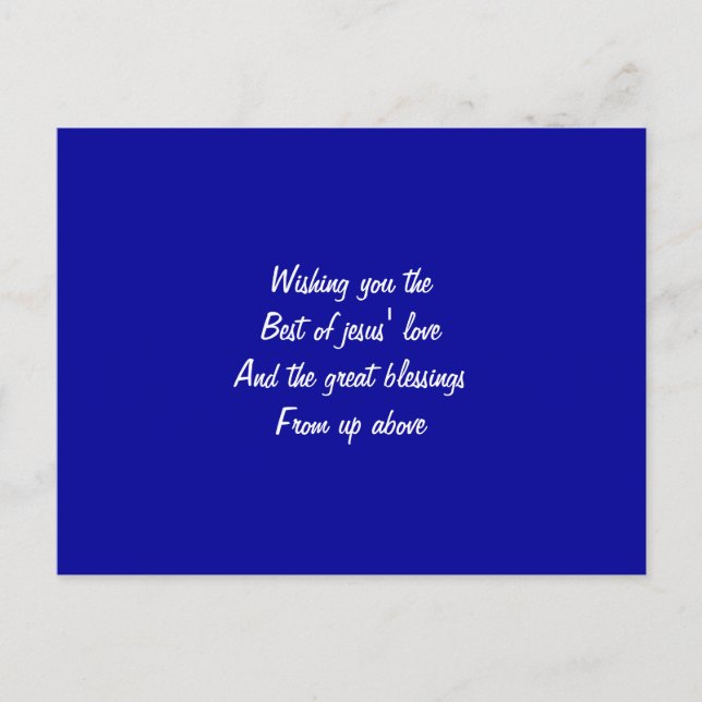 Die beste Jesus-Liebe Postkarte (Vorderseite)