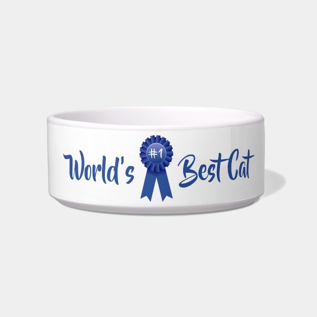 Die beste Katze der Welt, #1 Blue Ribbon Pet Bowl Napf (Vorderseite)