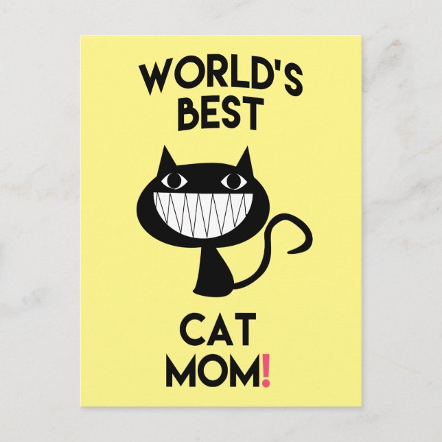 Die beste Katzenmutter der Welt! Fun Postkarte (Vorderseite)