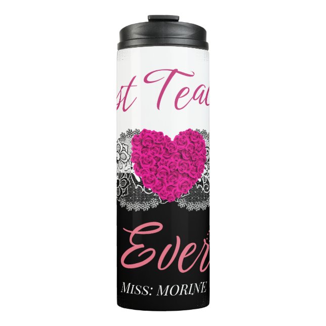 Die beste Lehrerin je für die Lehrerwertungswoche Thermosbecher (Vorderseite)