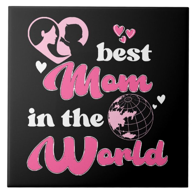 Die beste Mama am WeltMuttertag Fliese (Vorderseite)