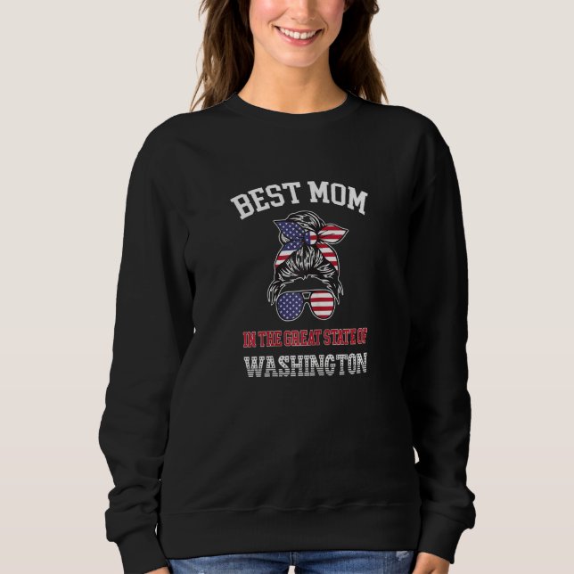 Die beste Mama der Frauen in Washington, der große Sweatshirt (Vorderseite)