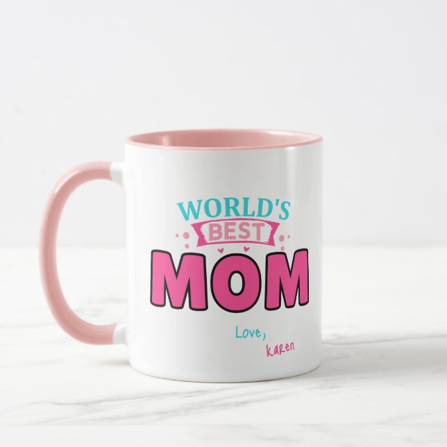 Die beste Mama der Personalisierten Neuheit Tasse (Links)