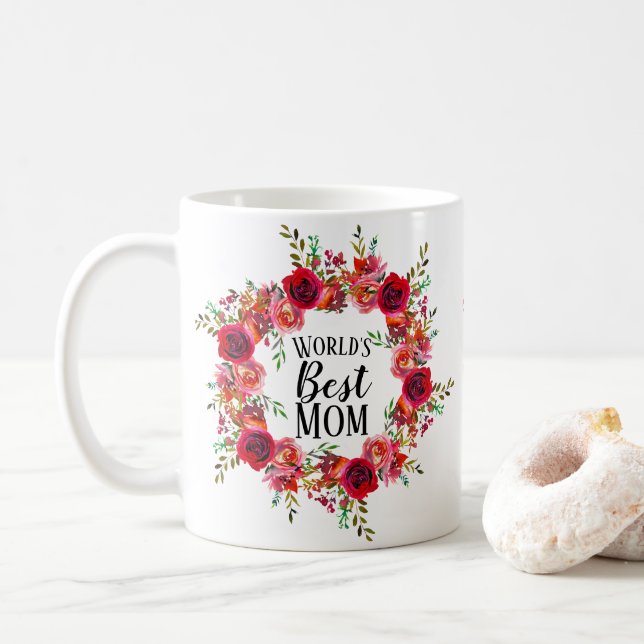 Die beste Mama der personalisierten Welt Kaffeetasse (Mit Donut)