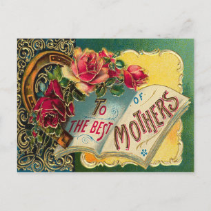 Die beste Mama der Vintagen Blumenwelt Postkarte
