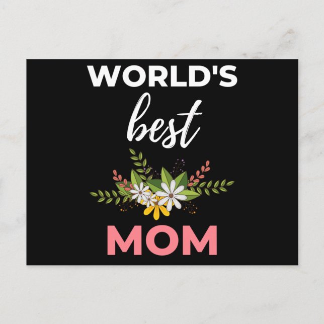 Die beste Mama der Welt Feiertagspostkarte (Vorderseite)