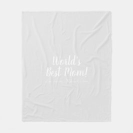 Die beste Mama der Welt, hellgrau, ein benutzerdef Fleecedecke