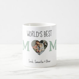 Die beste Mama der Welt - Herz-Foto und Geschenk f Kaffeetasse