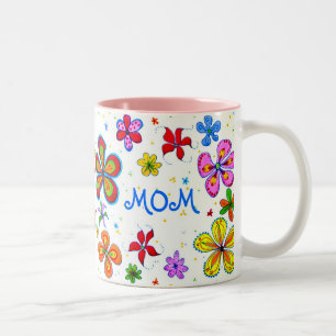Die beste Mama der Welt Illustriert Zweifarbige Tasse