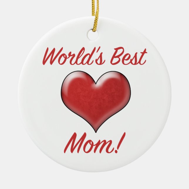 Die beste Mama der Welt Keramik Ornament (Vorne)