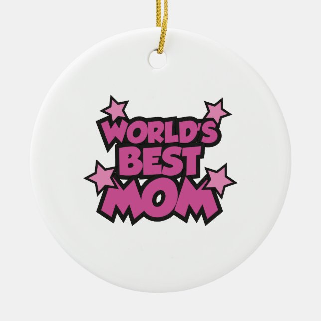 Die beste Mama der Welt Keramikornament (Vorne)