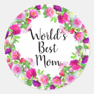 Die beste Mama der Welt Runder Aufkleber