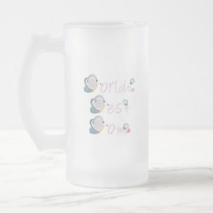 Die beste Mama der Welt (Schmetterling) Mattglas Bierglas