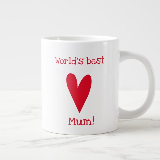 Die beste Mama der Welt | Tag der Mutter des Roten Jumbo-Tasse (Rechts)