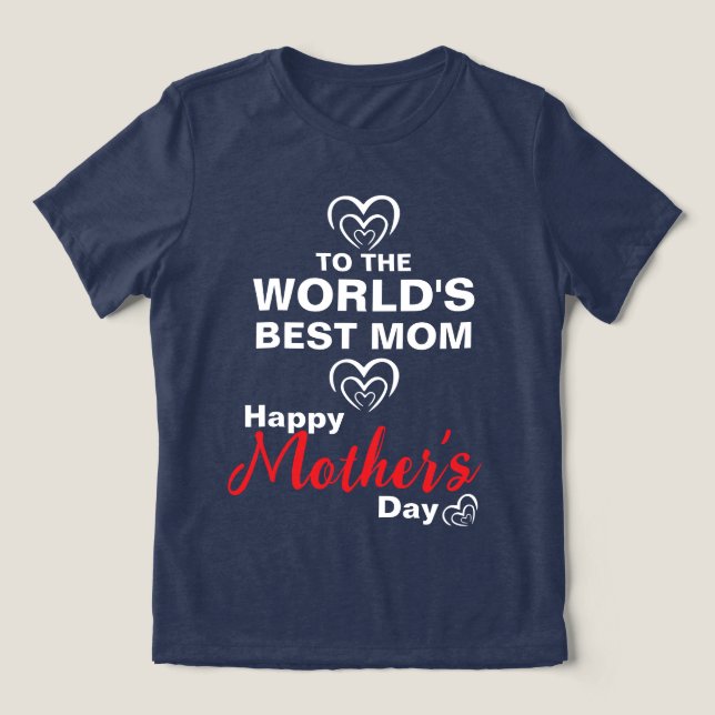Die beste Mama der Welt Tri-Blend Shirt (Design Vorderseite)