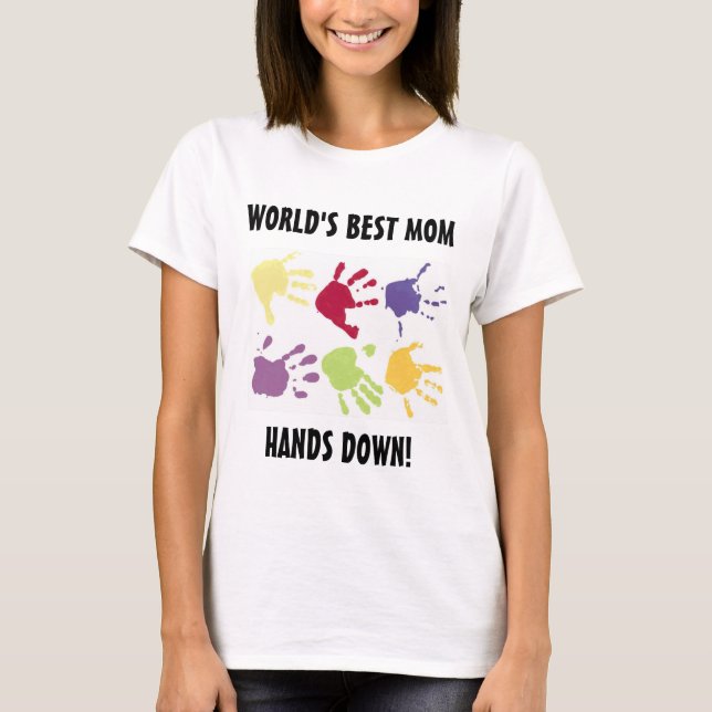 Die beste Mama der Welt übergibt unten T - Shirt (Vorderseite)