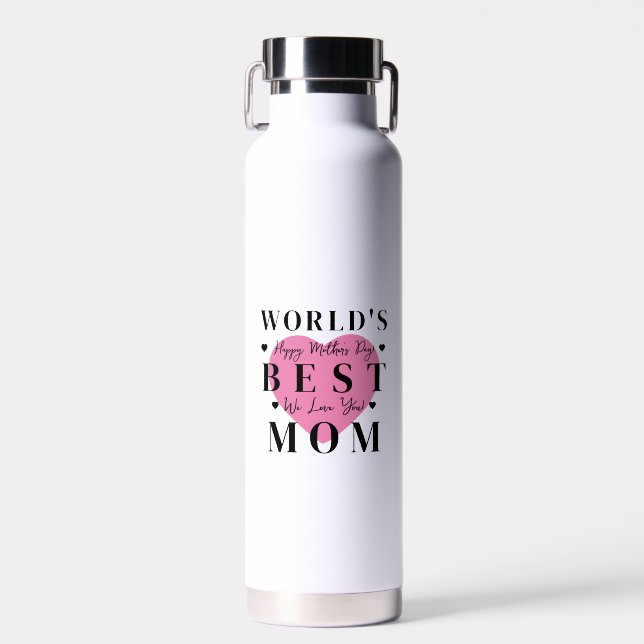 Die beste Mama der Welt – World's Best Mom Trinkflasche (Vorne)