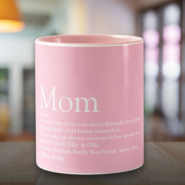 Die beste Mama der Welt - Zitat Spaß pink Zweifarbige Tasse (World's Best Mom Definition Quote Fun Pink Two-Tone Coffee Mug)