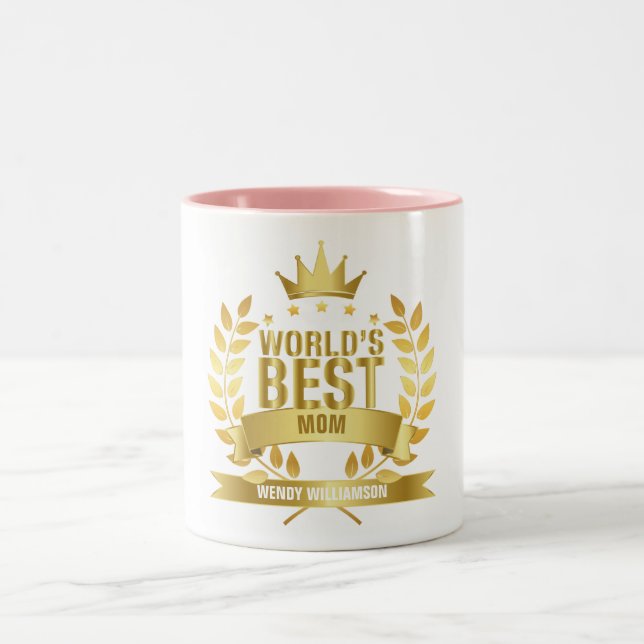 Die beste Mama der Welt Zweifarbige Tasse (Mittel)