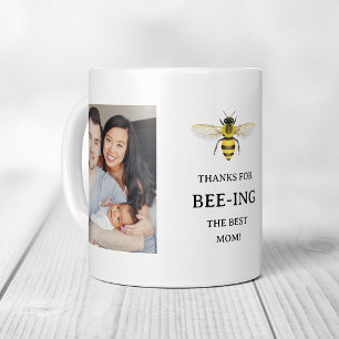 Die beste Mama Einfache Niedliche Bienen und Fot Kaffeetasse